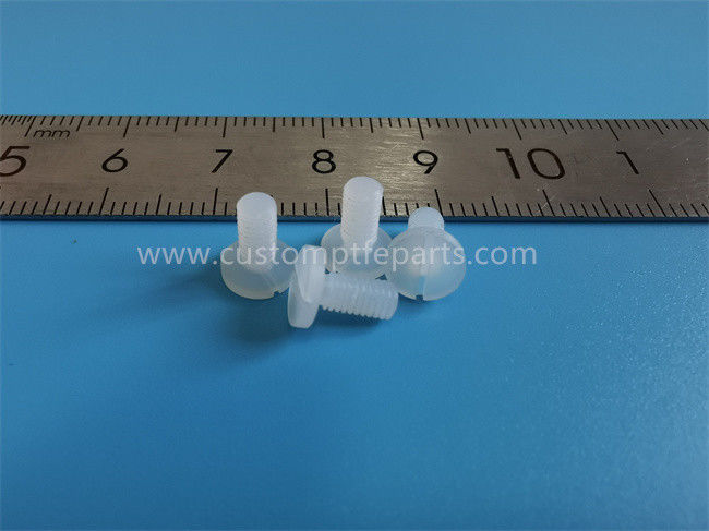 ISO9001 maschinell bearbeitete Nylonteile, ungefüllte weiße Nylonschrauben