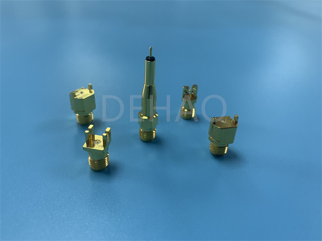 SMA 2,92 Koaxialstecker-Gold Rfs überzog kundenspezifischen Isolator PTFE-Teil-PTFE